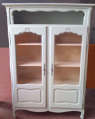 vintage french provencal style display cabinet